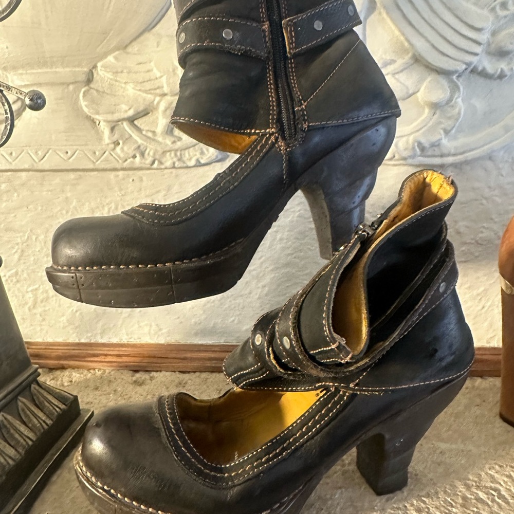 The art company  Black Heeled Booties leather39  Sale! 🔥 - Picture 11 of 14